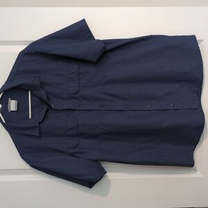 Columbia Short Sleeve Button Down Shirt Double Pockets Size Large